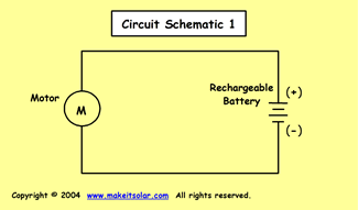 Schematic Rechargeable Battery and Motor